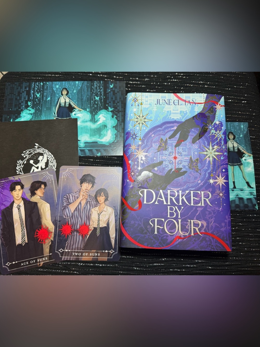 Darker By Four June CL Tan Fairyloot Exclusive Book Sprayed Edge Tarot Bookmark